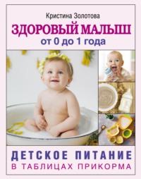 Здоровый малыш от 0 до 1 года. Детское питание в таблицах прикорма - Кристина Золотова