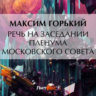 Речь на заседании пленума Московского Совета - Максим Горький
