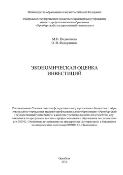 Экономическая оценка инвестиций, аудиокнига . ISDN16932367