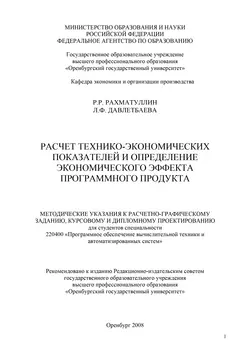 Расчет технико-экономических показателей и определение экономического эффекта программного продукта - Р. Рахматуллин