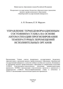 Управление термодеформационным состоянием станка на основе автоматизации прогнозирования температурных перемещений исполнительных органов - Александр Поляков