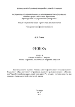 Физика. Вып. 3. Работа. Мощность. Энергия. Законы сохранения механической энергии и импульса, аудиокнига . ISDN16939241