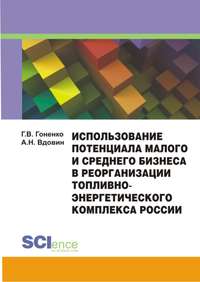 Использование потенциала малого и среднего бизнеса в реорганизации топливно-энергетического комплекса России. Монография, audiobook Алексея Николаевича Вдовина. ISDN21600513