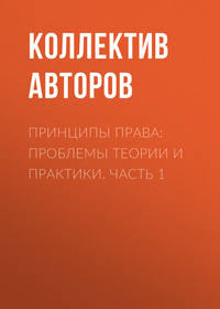 Принципы права: проблемы теории и практики. Часть 1 - Коллектив авторов