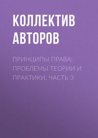 Принципы права: проблемы теории и практики. Часть 3 - Коллектив авторов