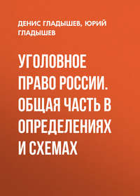 Уголовное право России. Общая часть в определениях и схемах, аудиокнига Дениса Гладышева. ISDN25378206