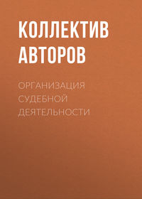 Организация судебной деятельности - Коллектив авторов