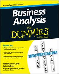 Business Analysis For Dummies, Kupe  Kupersmith Hörbuch. ISDN28279779