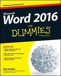 Word 2016 For Dummies, Dan  Gookin książka audio. ISDN28280661