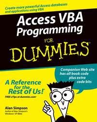 Access VBA Programming For Dummies, Alan  Simpson Hörbuch. ISDN28975237