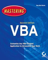 Mastering MIcrosoft VBA - Guy Hart-Davis