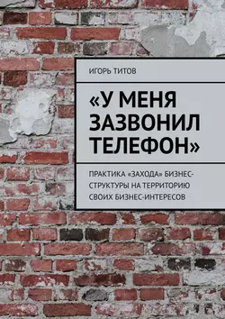 «У меня зазвонил телефон». Практика «захода» бизнес-структуры на территорию своих бизнес-интересов - Игорь ТИТОВ