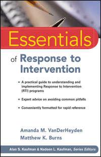 Essentials of Response to Intervention - VanDerHeyden Amanda