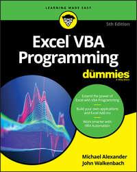 Excel VBA Programming For Dummies, John  Walkenbach książka audio. ISDN39840936