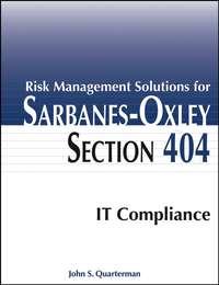 Risk Management Solutions for Sarbanes-Oxley Section 404 IT Compliance,  audiobook. ISDN43500653