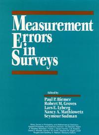 Measurement Errors in Surveys - Seymour Sudman