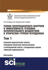 Режим пенитенциарного контроля и эффективность уголовно-исполнительного воздействия в этнических группах осужденных. Том 1 - Павел Казберов