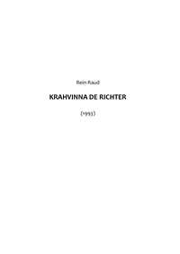 Krahvinna von Richter - Rein Raud