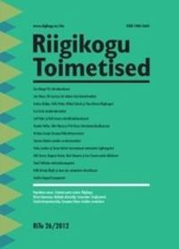 Riigikogu toimetised 26 - Riigikogu Kantselei