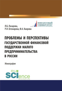 Проблемы и перспективы государственной финансовой поддержки малого предпринимательства в России - Лариса Лазарова