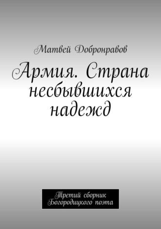 Армия. Страна несбывшихся надежд. Третий сборник Богородицкого поэта, аудиокнига Матвея Добронравова. ISDN62889528