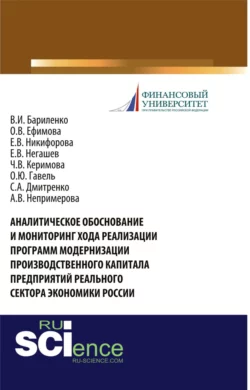 Аналитическое обоснование и мониторинг хода реализации программ модернизации производственного капитала предприятий реального сектора экономики России. (Аспирантура, Бакалавриат, Магистратура, Специалитет). Монография. - Ольга Ефимова