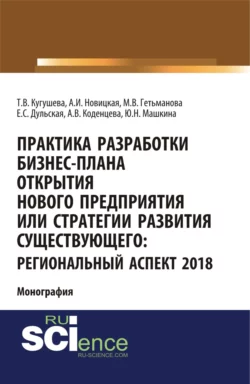 Практика разработки бизнес-плана открытия нового предприятия или стратегии развития существующего: региональный аспект 2018. (Аспирантура, Бакалавриат, Магистратура). Монография. - Татьяна Кугушева