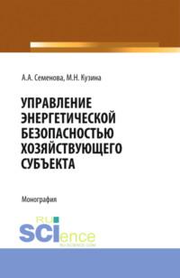 Управление энергетической безопасностью хозяйствующего субъекта. (Бакалавриат, Магистратура). Учебно-методическое пособие. - Маргарита Кузина