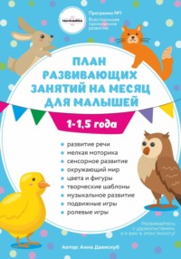 План развивающих занятий на месяц для малышей 1-1,5 года - Анна Давискуб