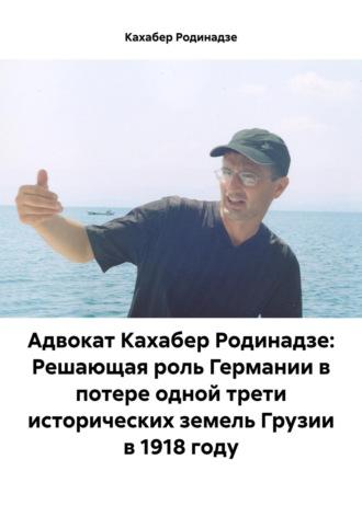 Адвокат Кахабер Родинадзе: Решающая роль Германии в потере одной трети исторических земель Грузии в 1918 году - Кахабер Родинадзе