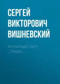 Янтарный свет: …Право…, Hörbuch Сергея Вишневского. ISDN70403566