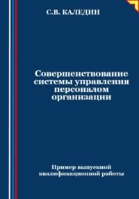 Совершенствование системы управления персоналом организации, audiobook Сергея Каледина. ISDN70565299