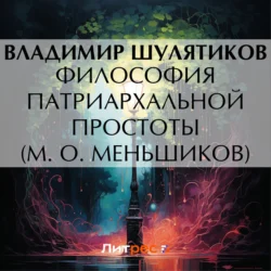 Философия патриархальной простоты (М. О. Меньшиков) - Владимир Шулятиков