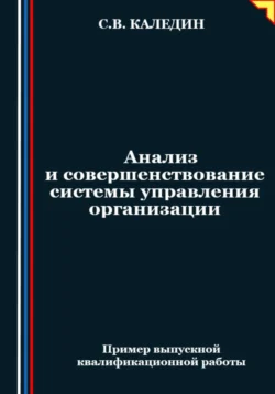 Анализ и совершенствование системы управления организации - Сергей Каледин