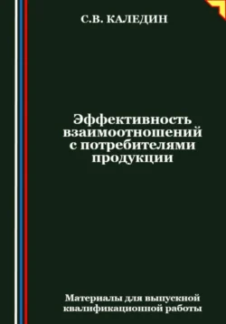 Эффективность взаимоотношений с потребителями продукции, аудиокнига Сергея Каледина. ISDN71048002