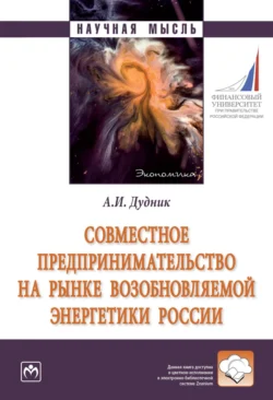 Совместное предпринимательство на рынке возобновляемой энергетики России - Анна Дудник