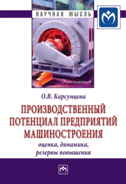 Производственный потенциал предприятий машиностроения: оценка, динамика, резервы повышения - Ольга Корсунцева